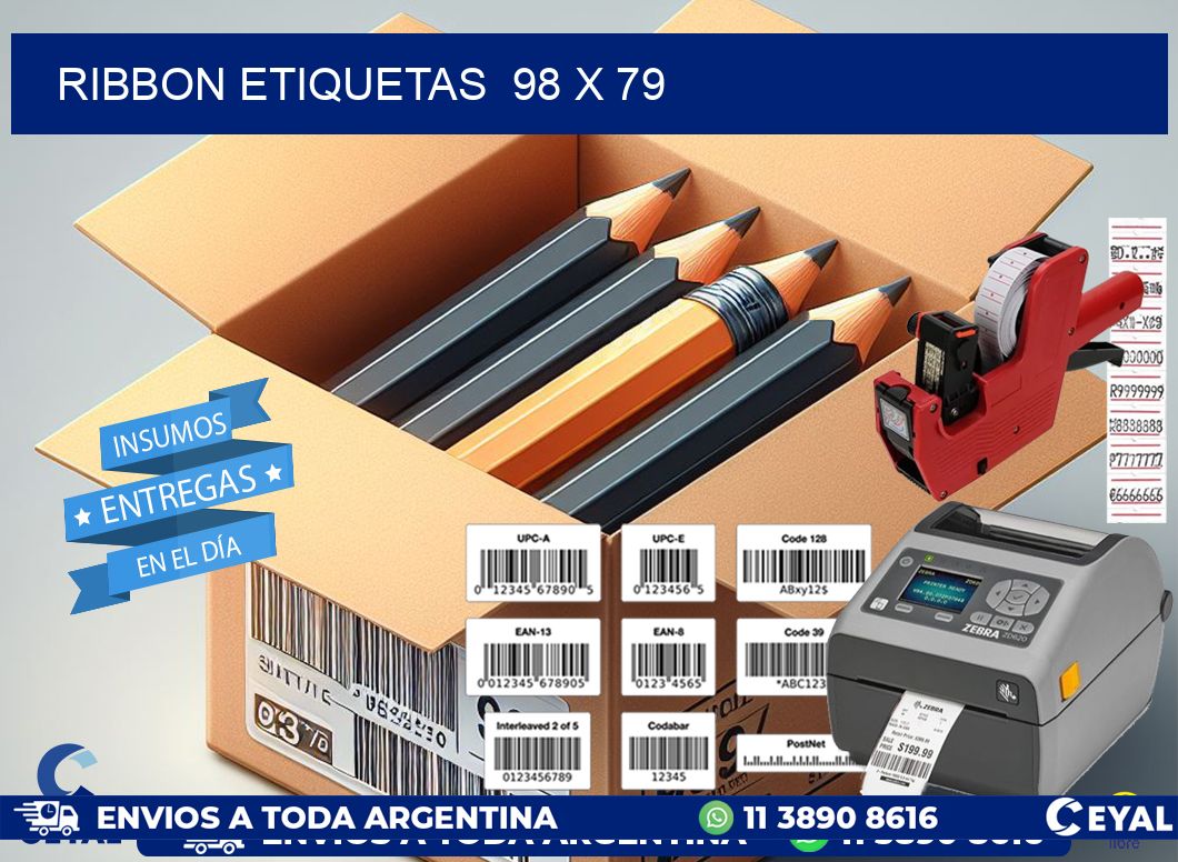RIBBON ETIQUETAS 98 x 79
