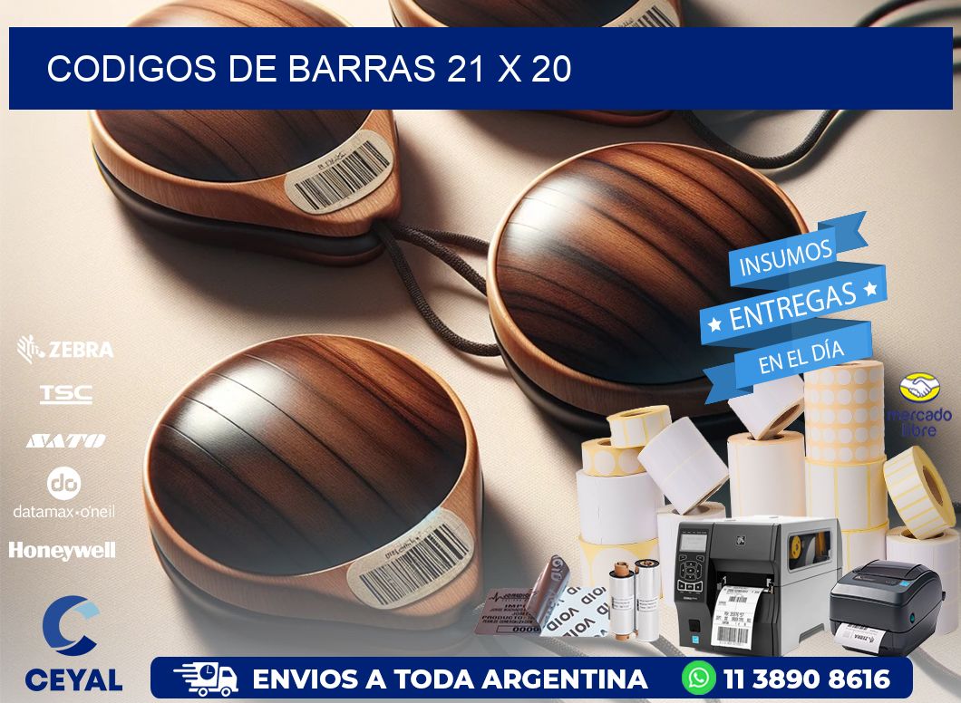 codigos de barras 21 x 20