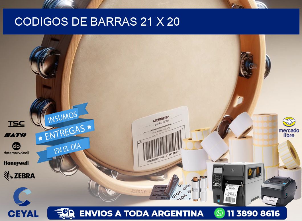 codigos de barras 21 x 20