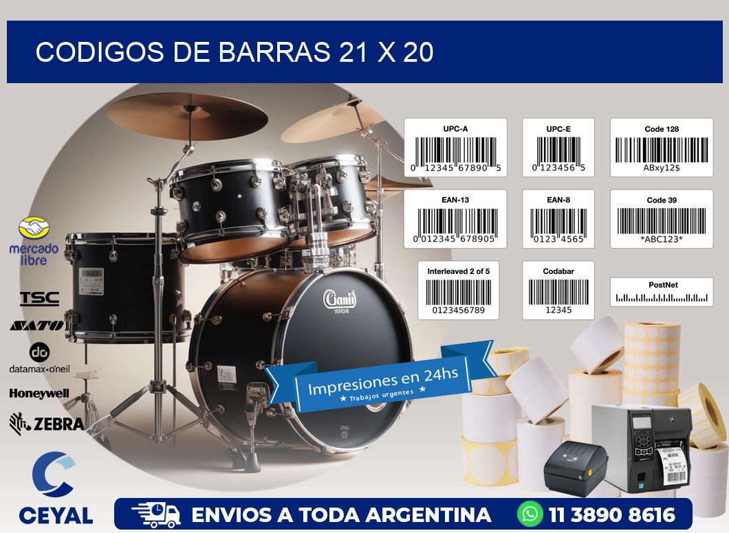 codigos de barras 21 x 20