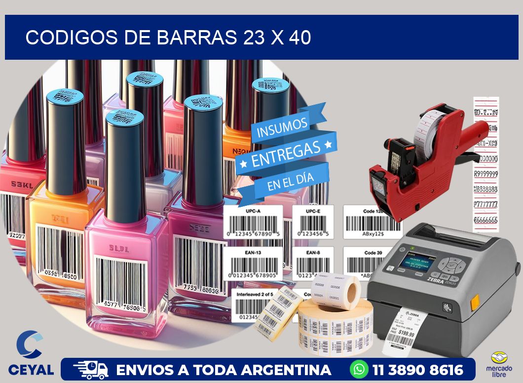 codigos de barras 23 x 40
