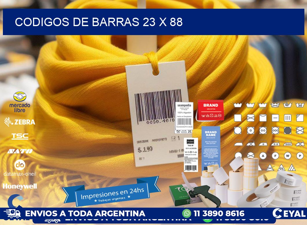 codigos de barras 23 x 88