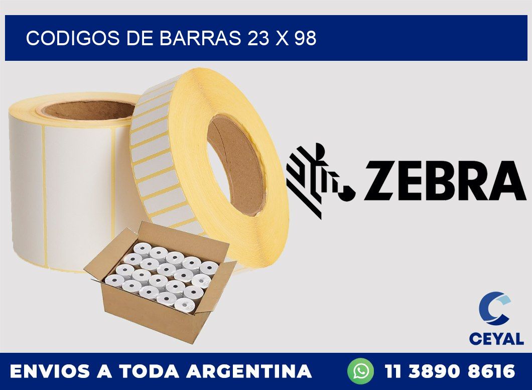 codigos de barras 23 x 98