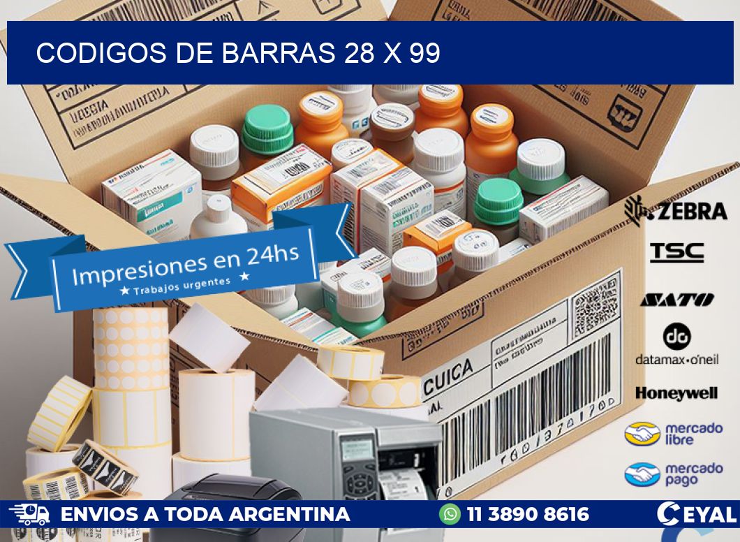 codigos de barras 28 x 99