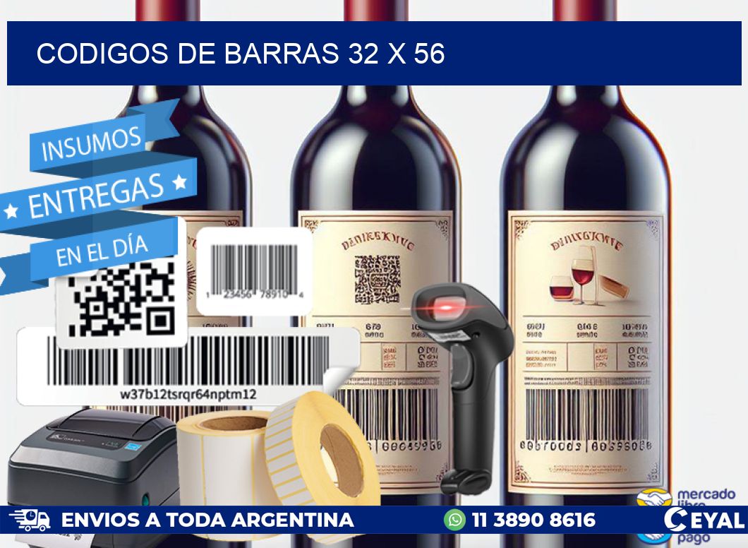 codigos de barras 32 x 56
