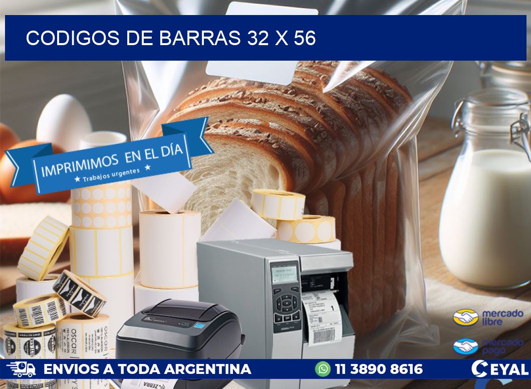 codigos de barras 32 x 56