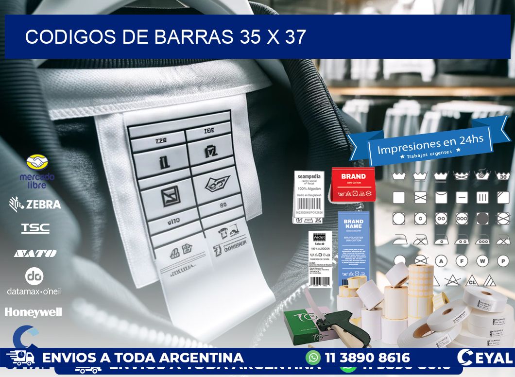 codigos de barras 35 x 37