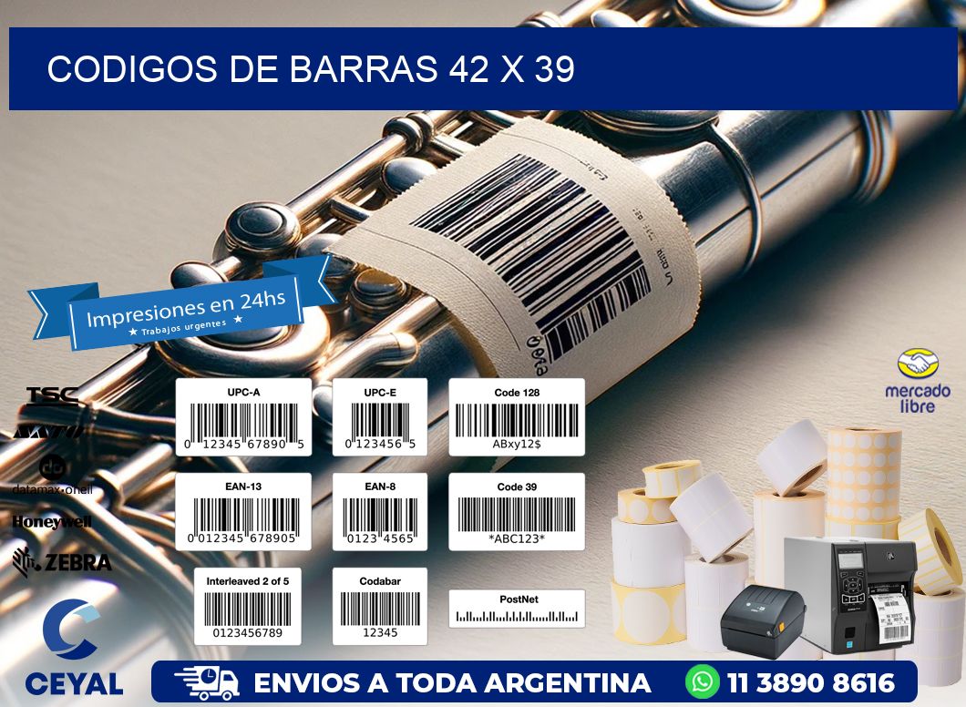codigos de barras 42 x 39