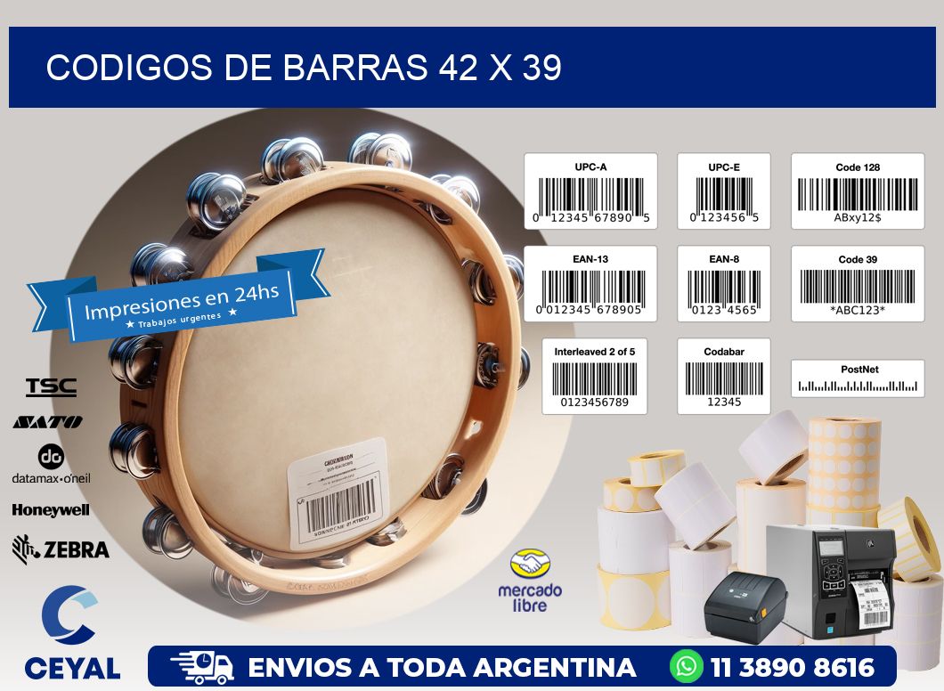 codigos de barras 42 x 39