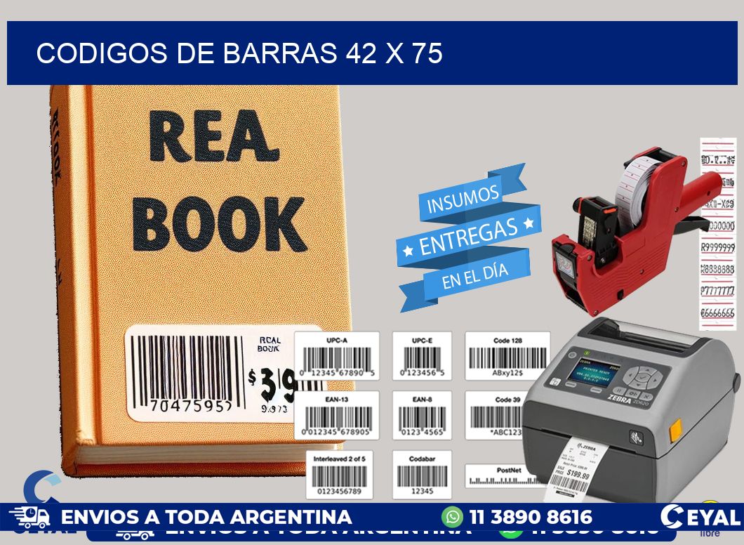 codigos de barras 42 x 75