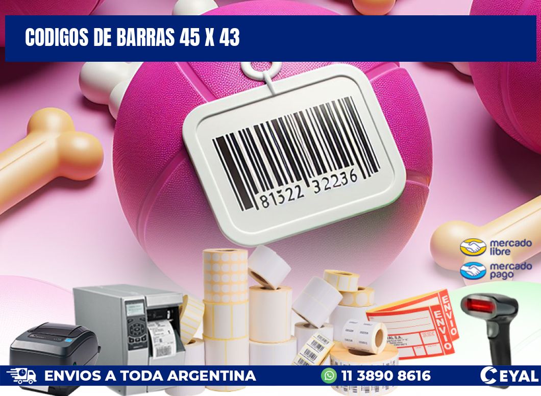 codigos de barras 45 x 43