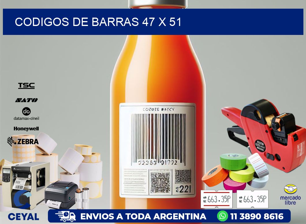 codigos de barras 47 x 51