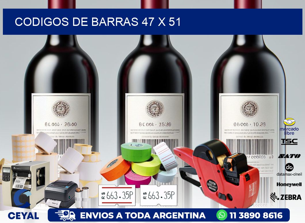 codigos de barras 47 x 51