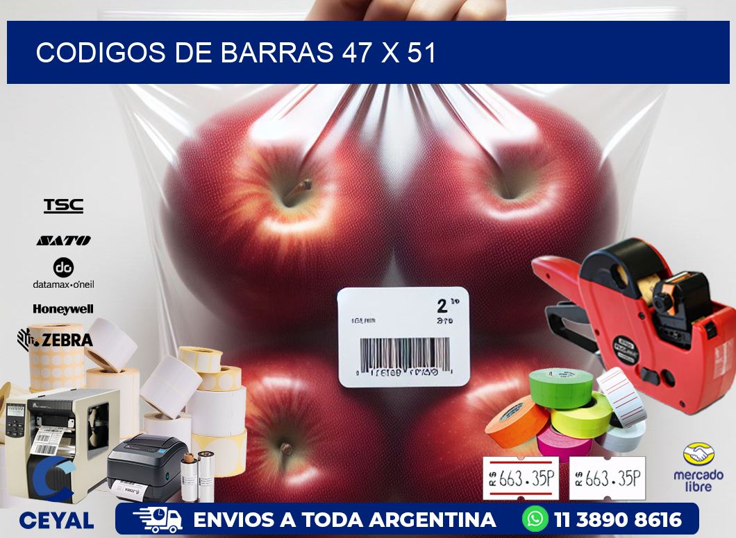 codigos de barras 47 x 51