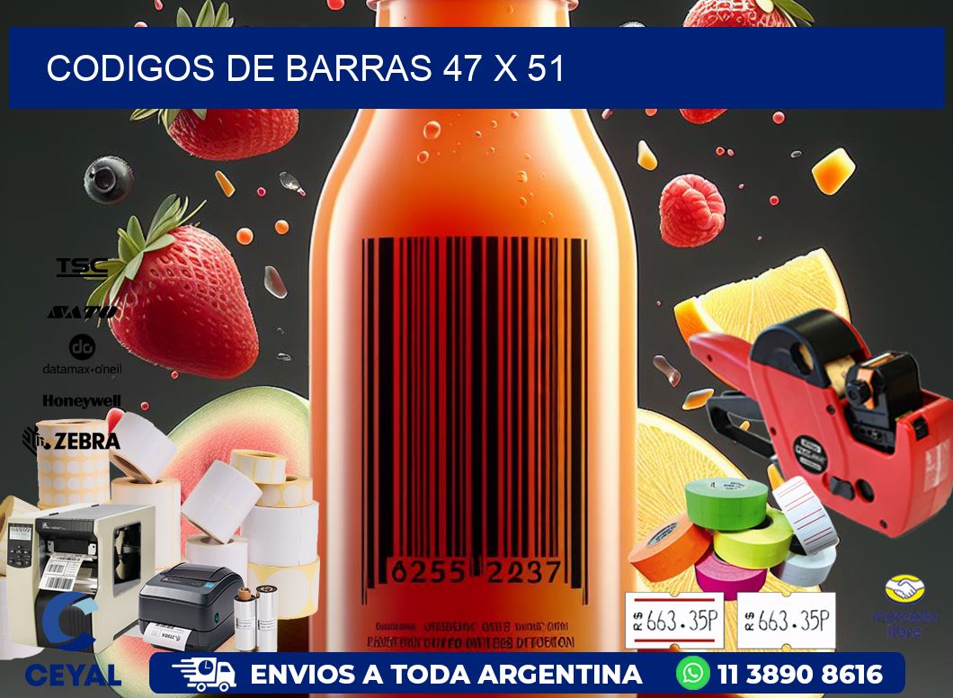 codigos de barras 47 x 51
