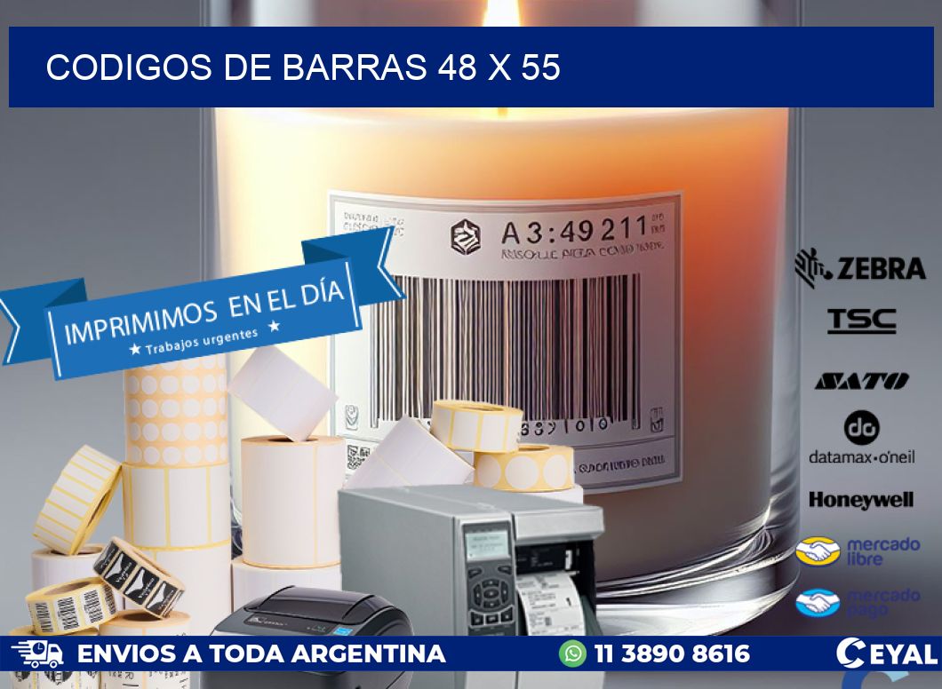 codigos de barras 48 x 55