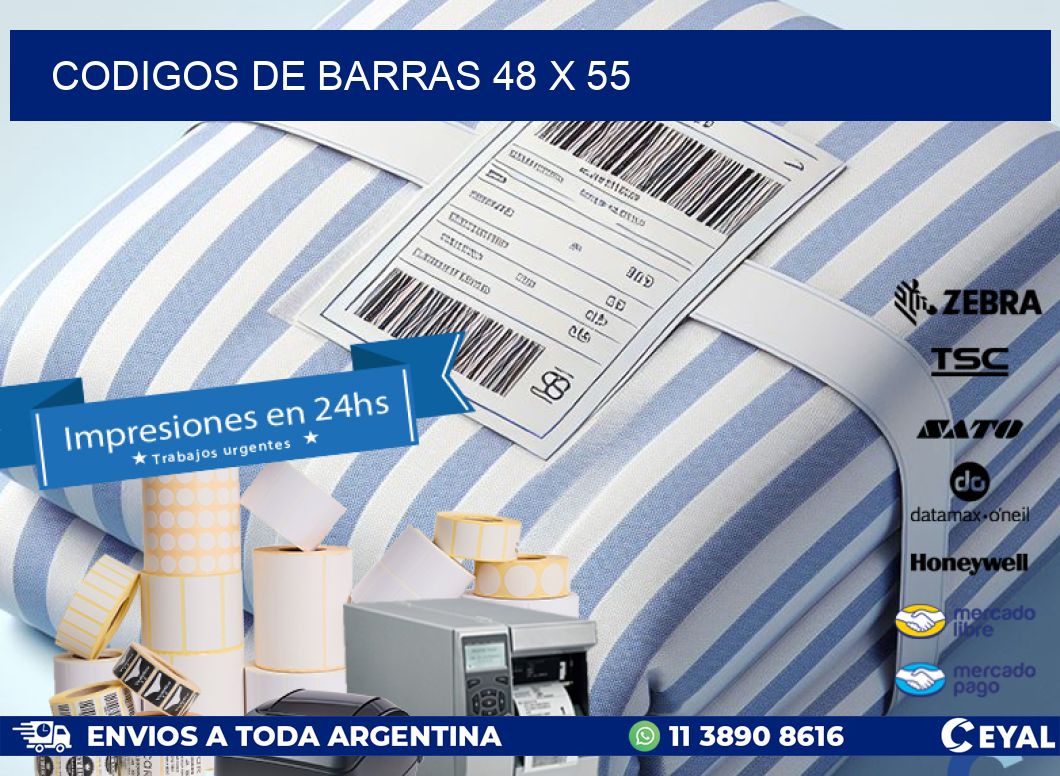 codigos de barras 48 x 55