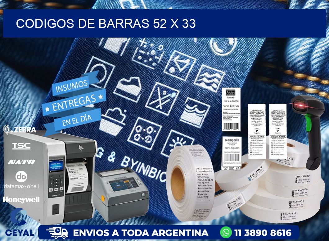 codigos de barras 52 x 33