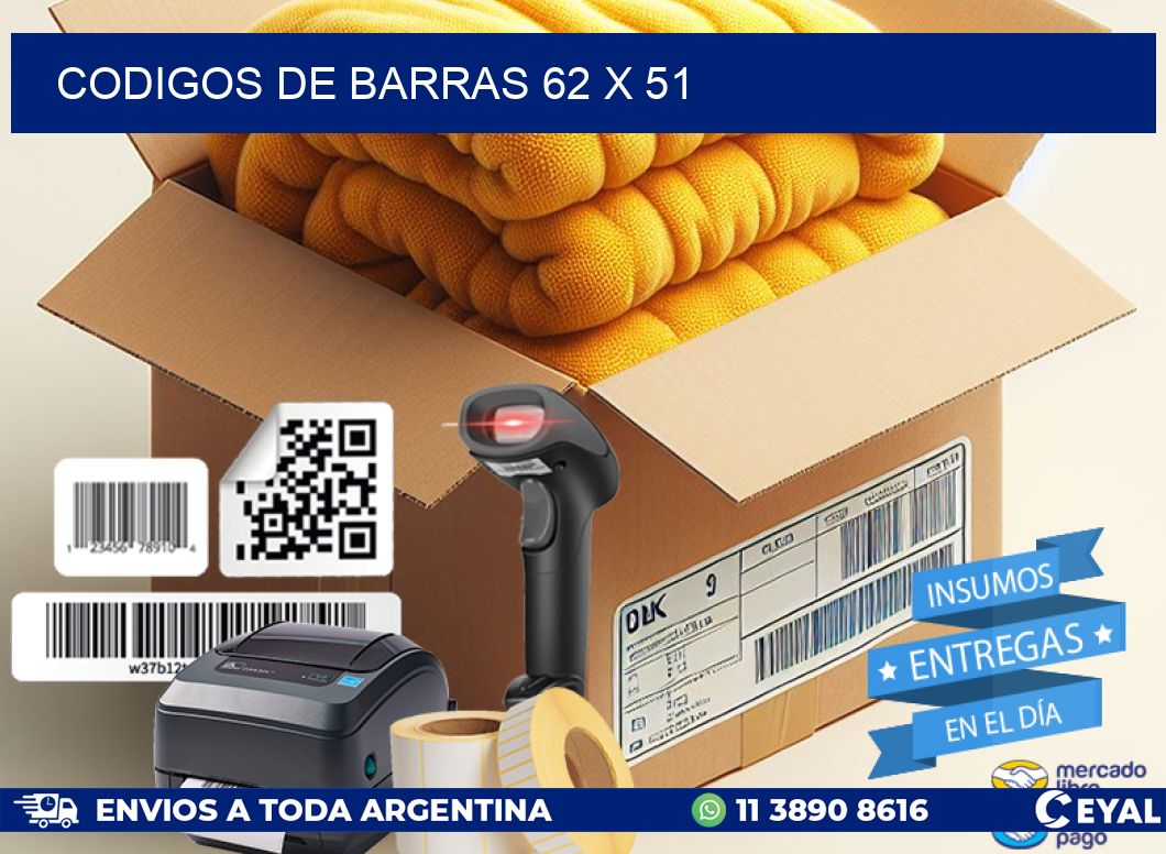 codigos de barras 62 x 51
