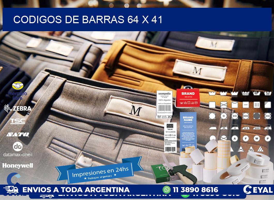 codigos de barras 64 x 41