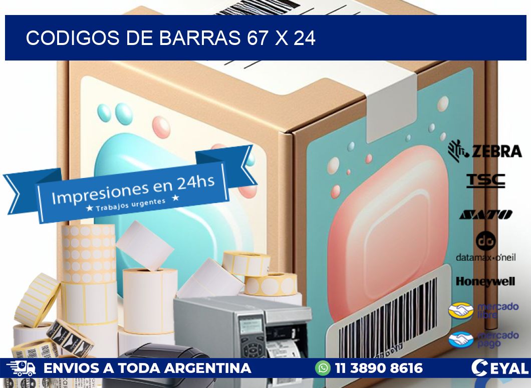 codigos de barras 67 x 24