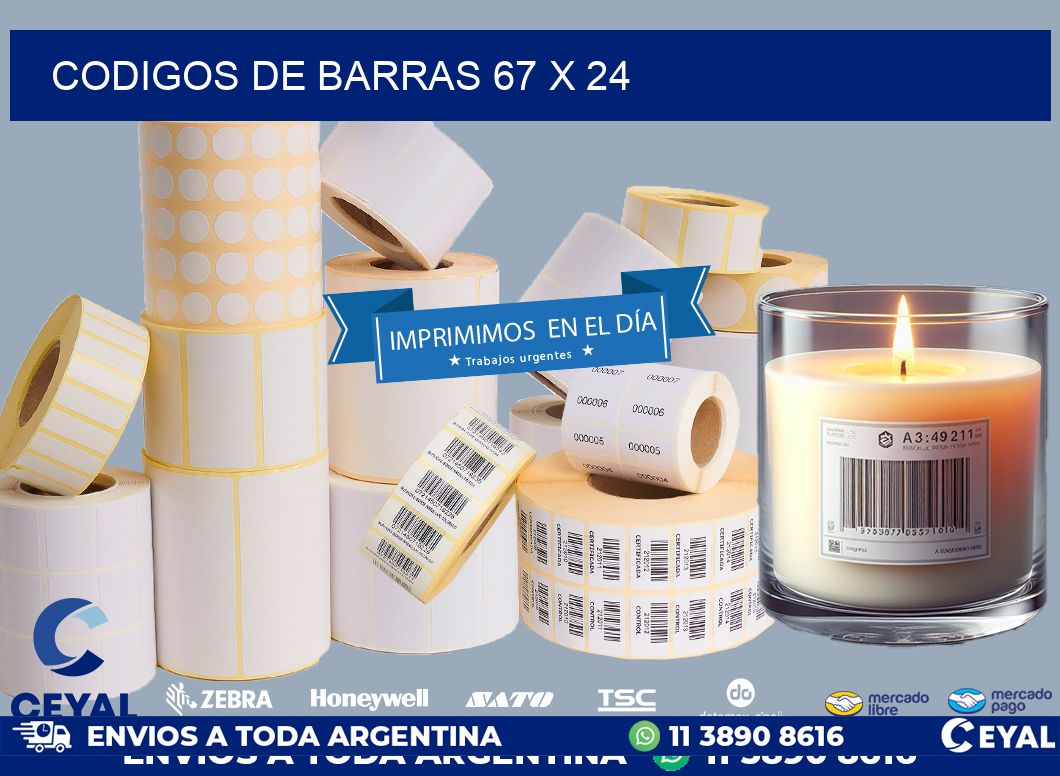 codigos de barras 67 x 24