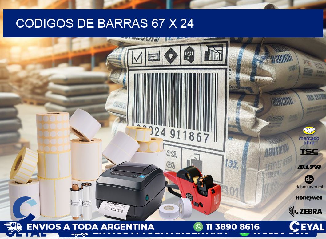 codigos de barras 67 x 24