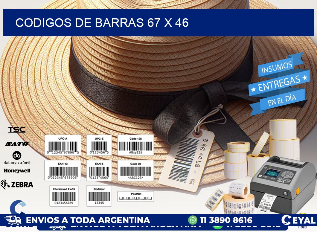 codigos de barras 67 x 46