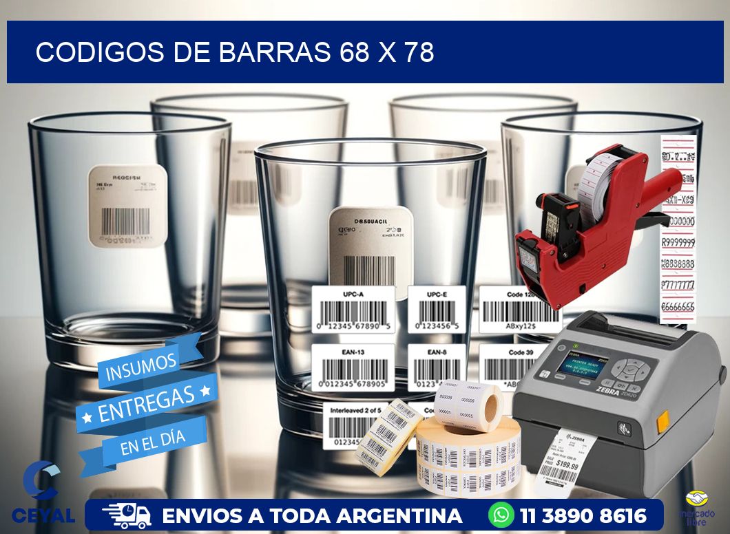 codigos de barras 68 x 78