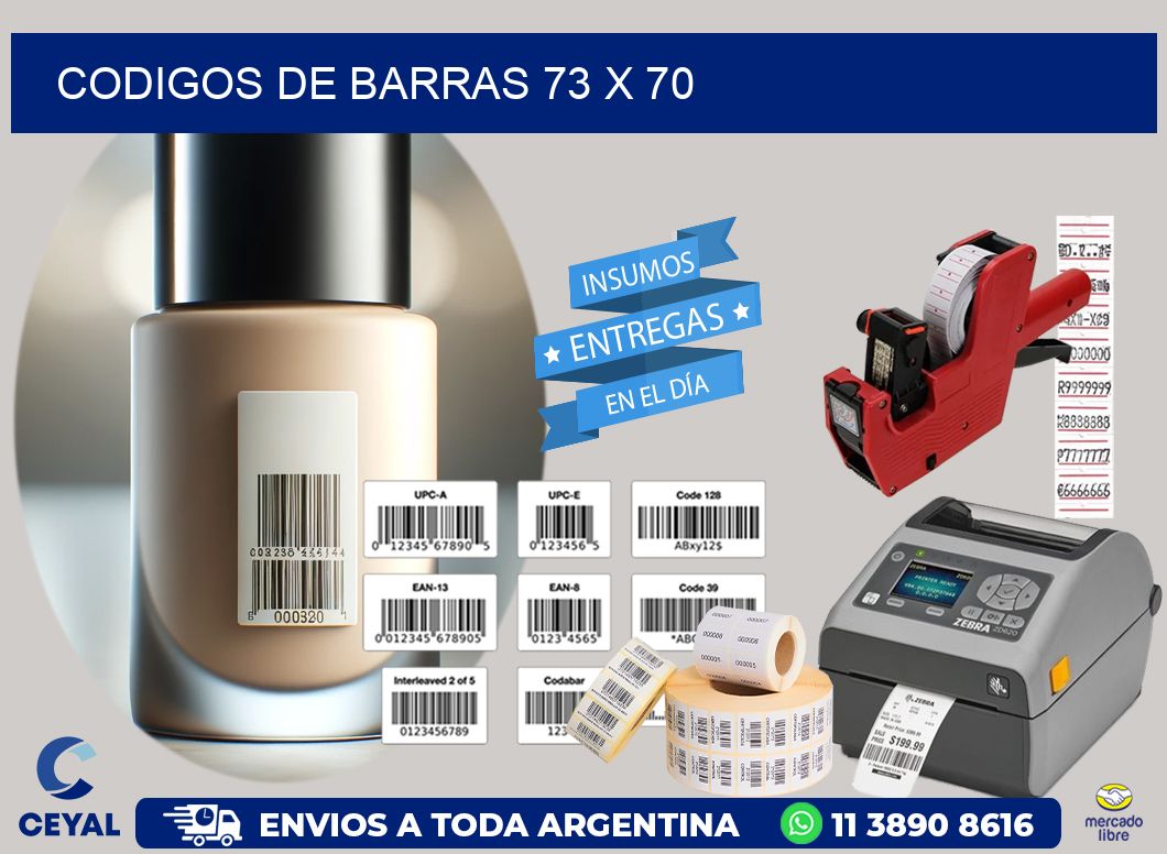 codigos de barras 73 x 70