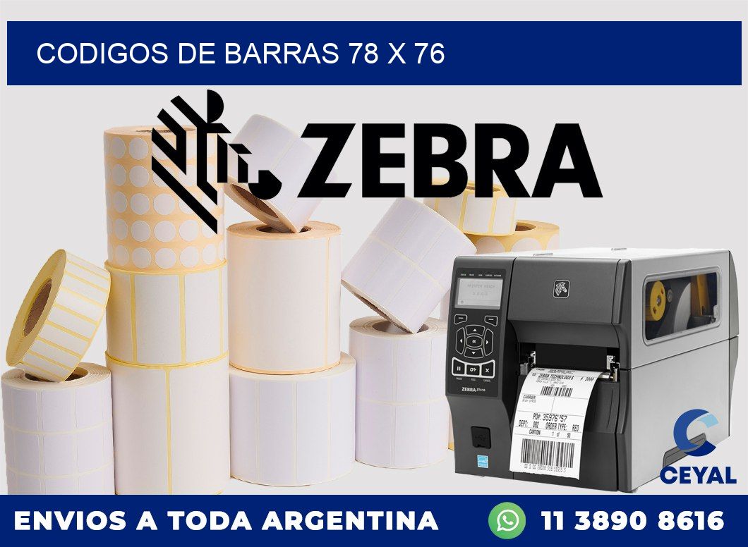 codigos de barras 78 x 76