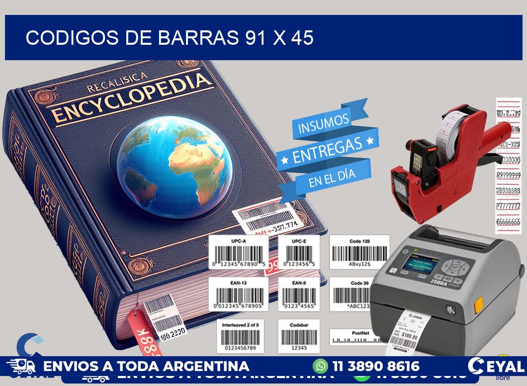 codigos de barras 91 x 45