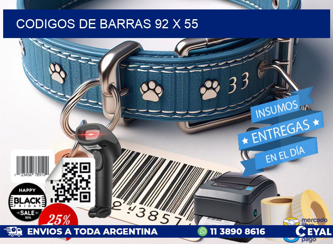 codigos de barras 92 x 55