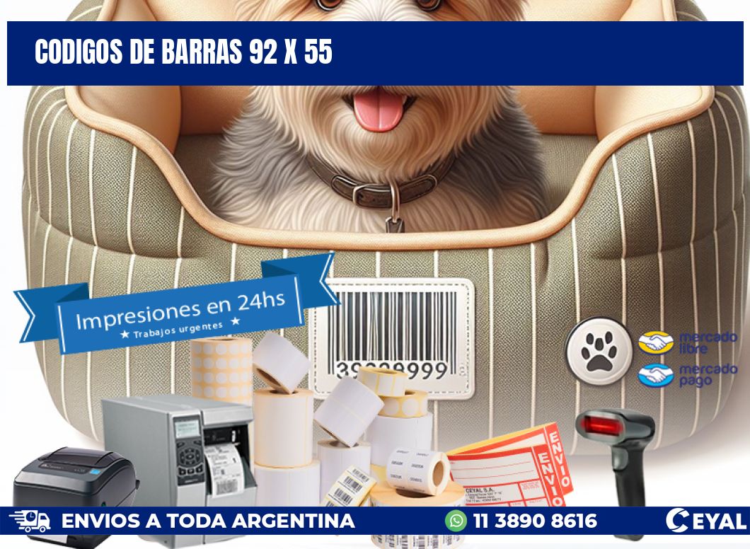 codigos de barras 92 x 55