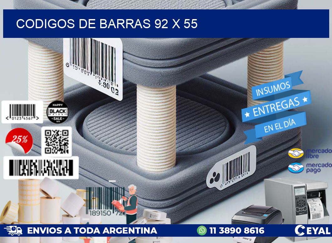 codigos de barras 92 x 55