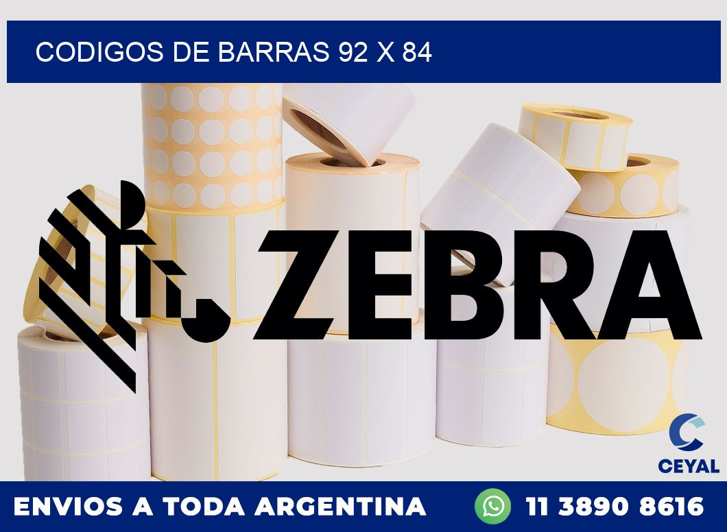 codigos de barras 92 x 84