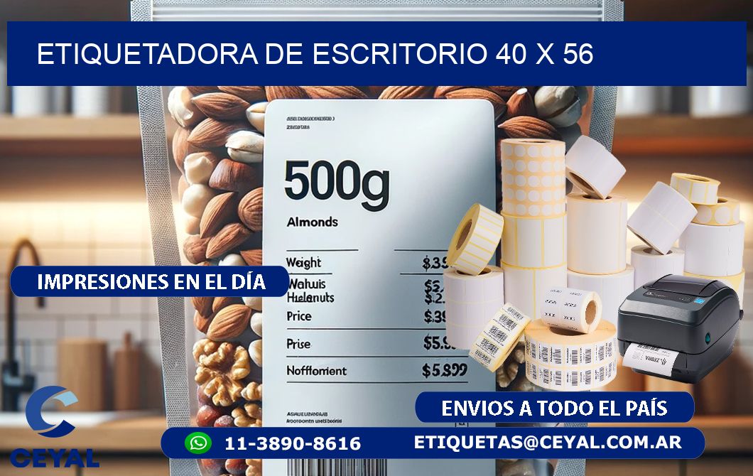 etiquetadora de escritorio 40 x 56