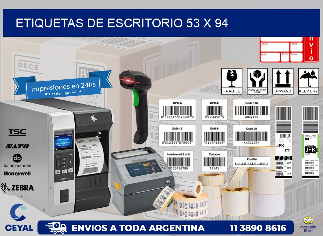 etiquetas de escritorio 53 x 94