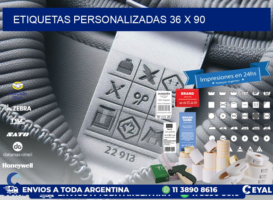 etiquetas personalizadas 36 x 90