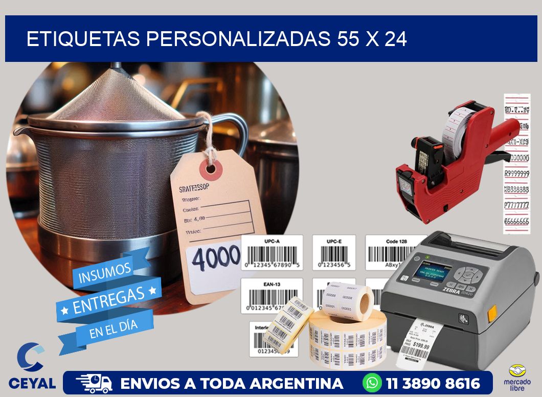 etiquetas personalizadas 55 x 24