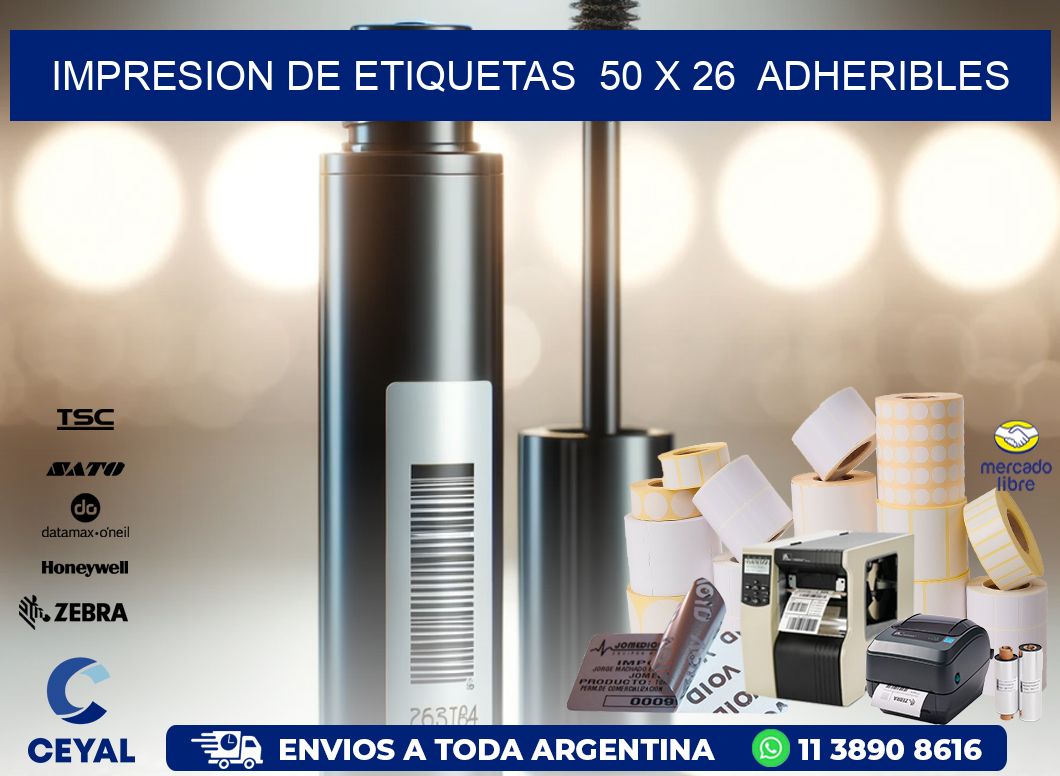 impresion de etiquetas  50 x 26  adheribles