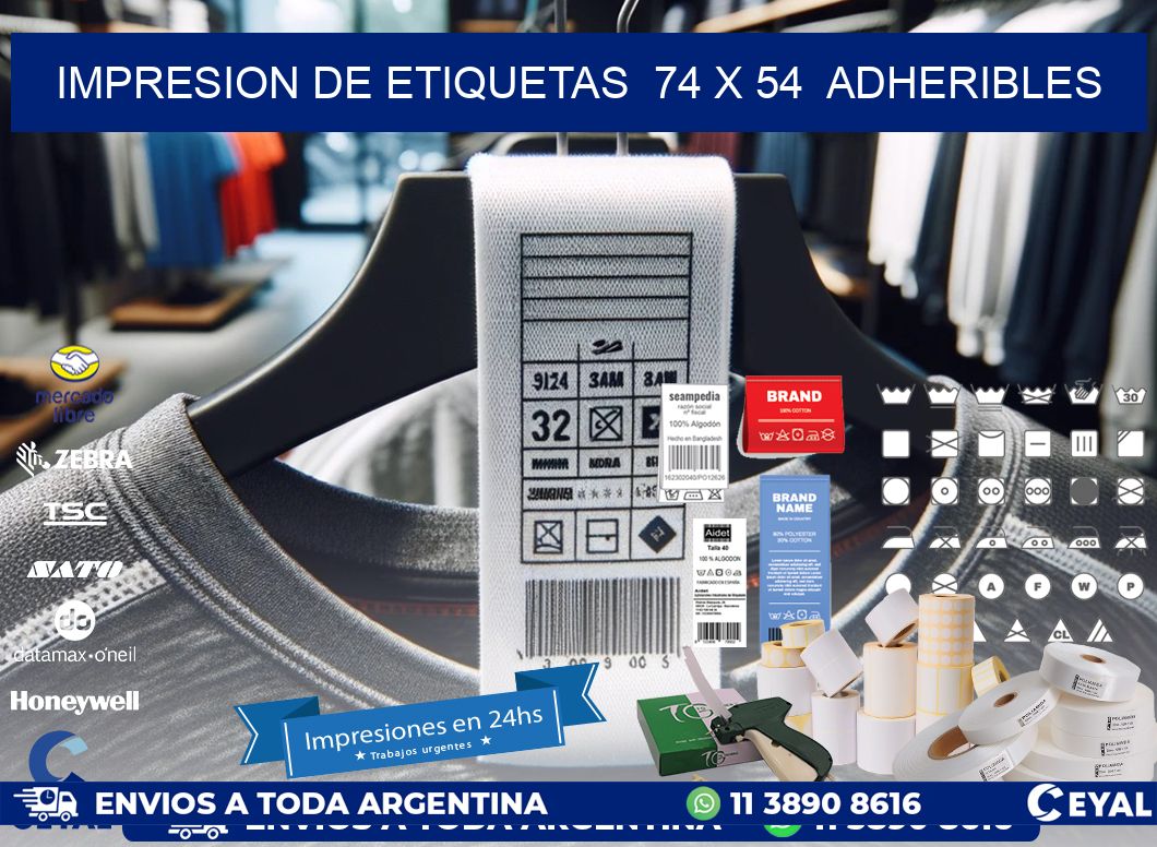 impresion de etiquetas  74 x 54  adheribles