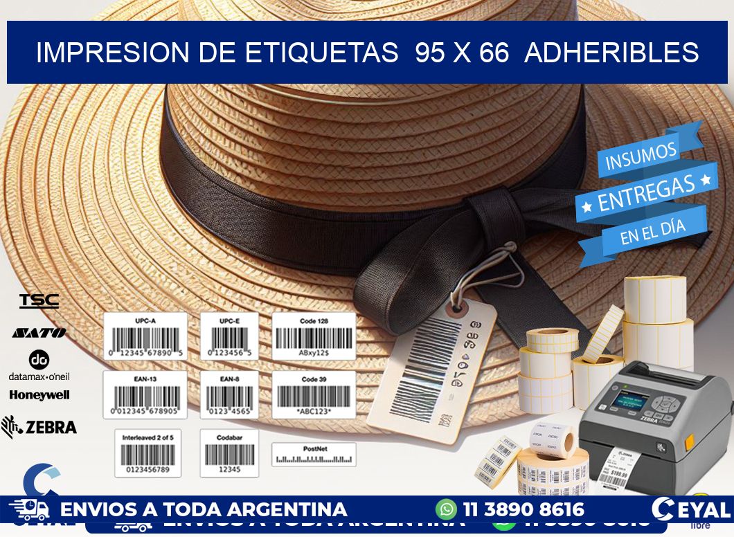 impresion de etiquetas  95 x 66  adheribles