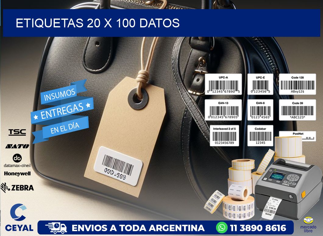 ETIQUETAS 20 x 100 DATOS