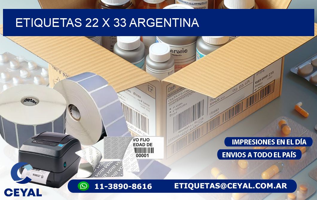 ETIQUETAS 22 x 33 ARGENTINA
