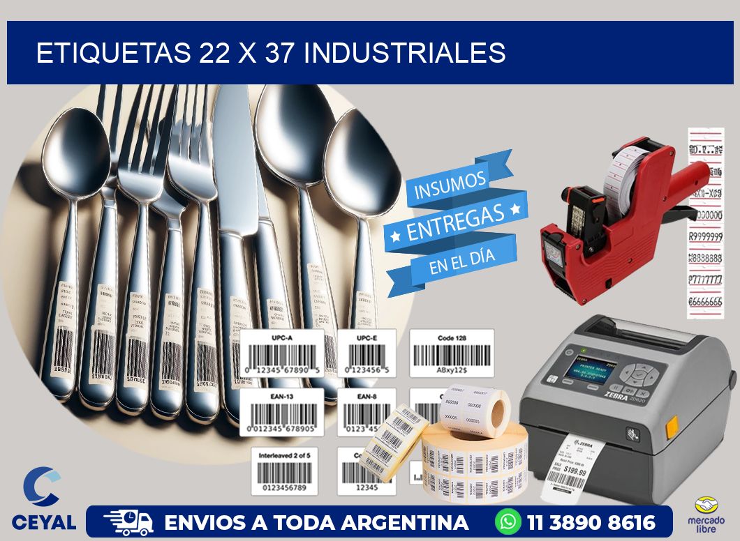 ETIQUETAS 22 x 37 INDUSTRIALES