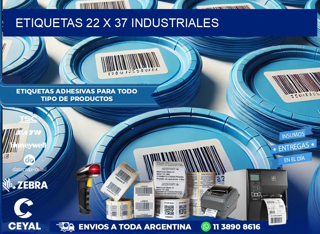 ETIQUETAS 22 x 37 INDUSTRIALES
