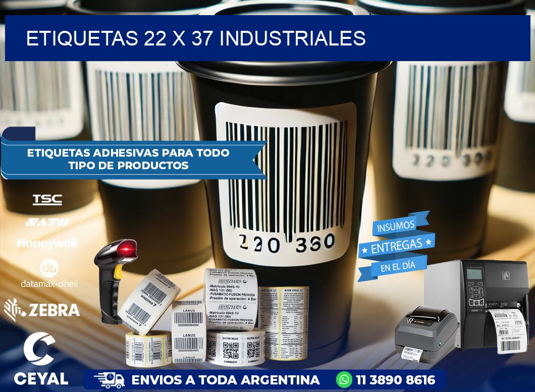 ETIQUETAS 22 x 37 INDUSTRIALES
