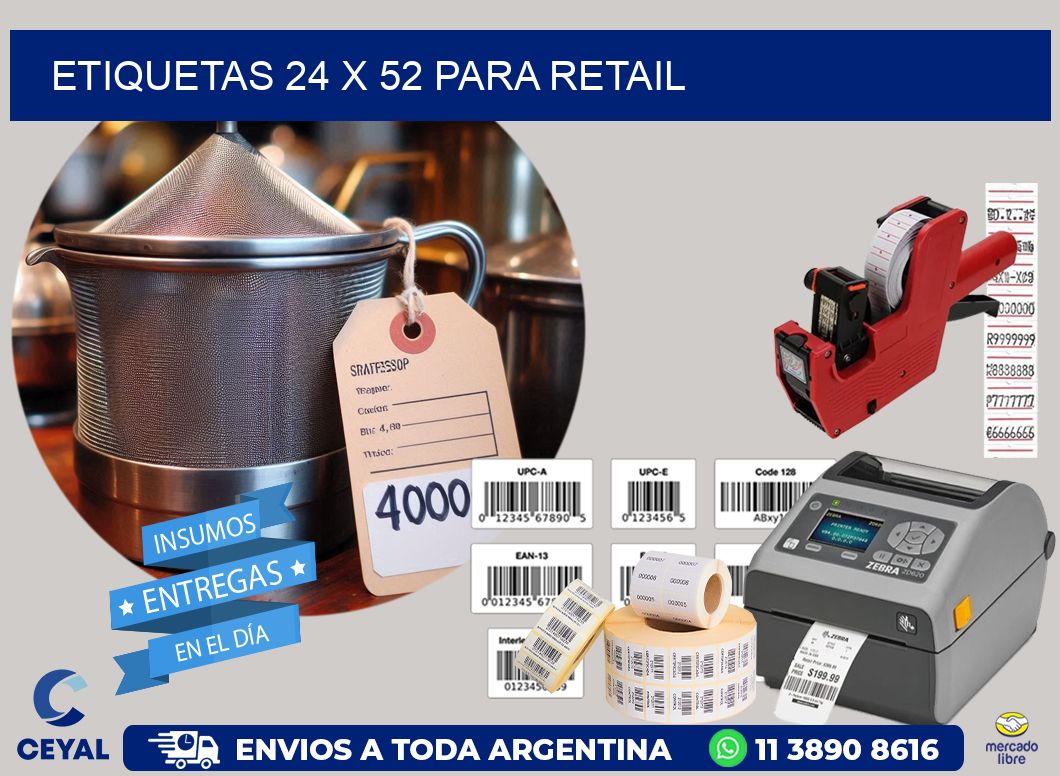 ETIQUETAS 24 x 52 PARA RETAIL
