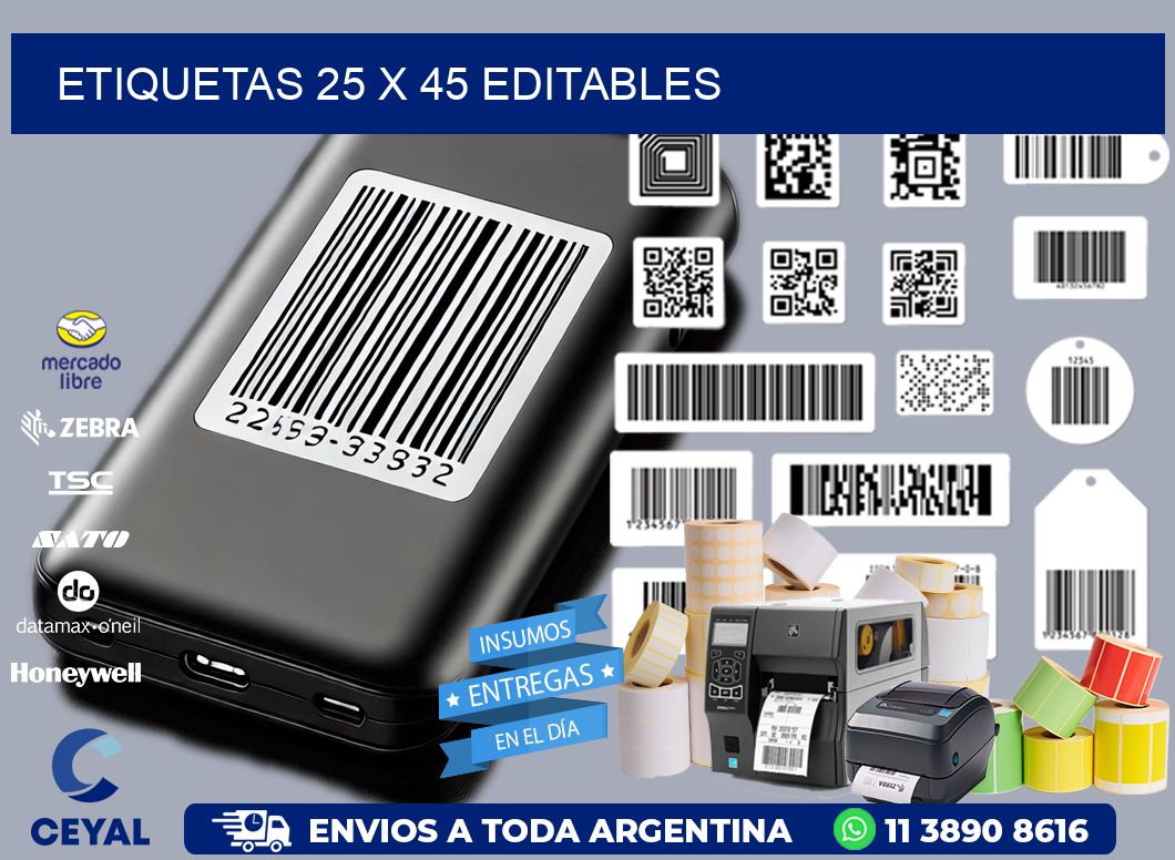ETIQUETAS 25 x 45 EDITABLES